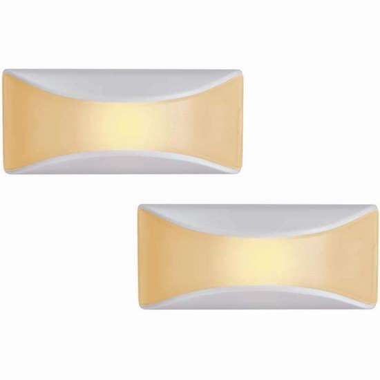  白菜价！历史新低！Mr. Beams MB500A-WHT-02-00 常亮小夜灯2件套3.7折 5.58加元！