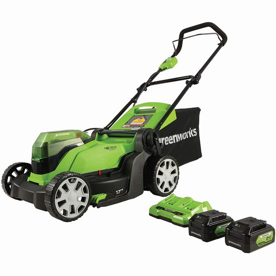 Greenworks 48V 17英寸无绳割草机 418.99加元（原价 499.99加元）+包邮