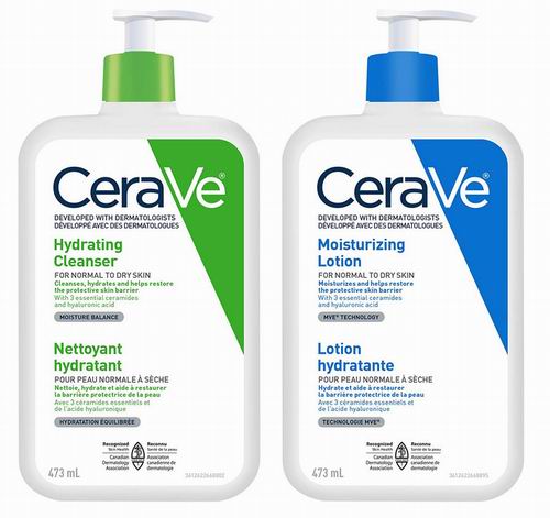  CeraVe 保湿洁面乳+神酰C乳2瓶×473毫升 33.59加元（Shoppers同款2瓶42加元）