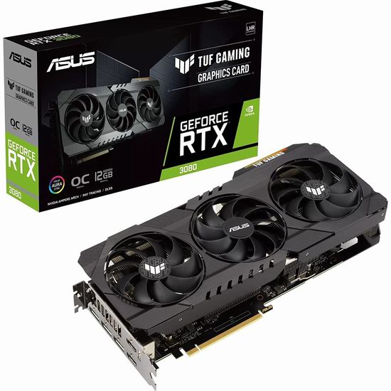  历史新低！ASUS 华硕 LHR版 TUF Gaming GeForce RTX™ 3080 超频版 12GB GDDR6X 游戏显卡5.9折 949.99加元包邮！