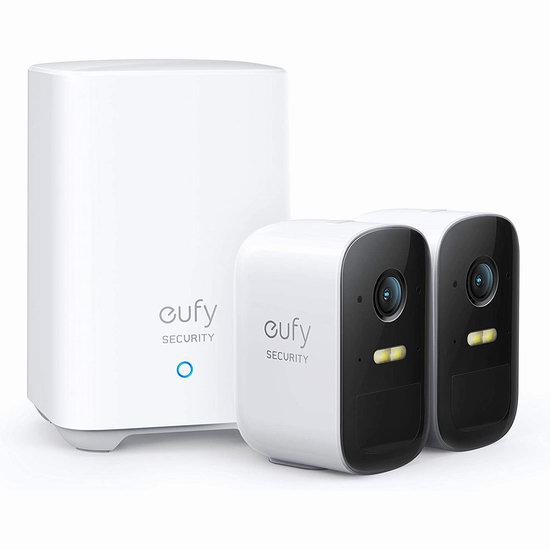  eufy eufyCam 2C 室内/室外 家庭安防 全高清双无线摄像头套装5折 199.99加元包邮！续航长达半年！