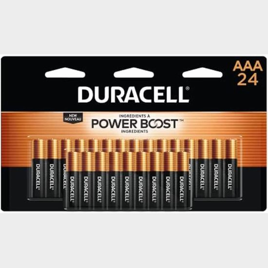  Duracell 金霸王 CopperTop AAA碱性电池24件套 20.78加元！