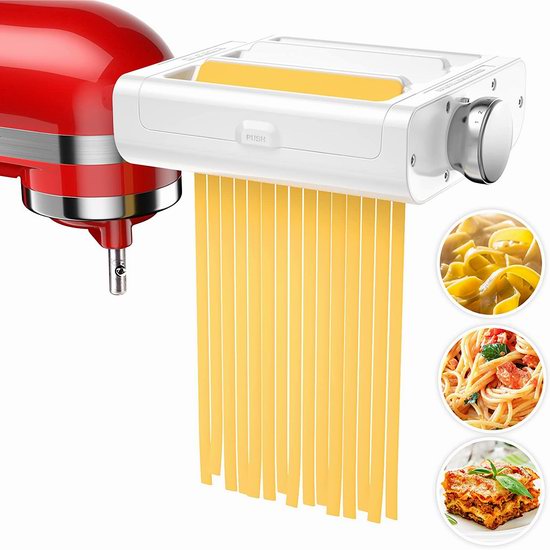  史低价！RETHONE KitchenAid 厨师机专用 三合一面条/压面切面器配件 69.99加元（原价 88.99加元）