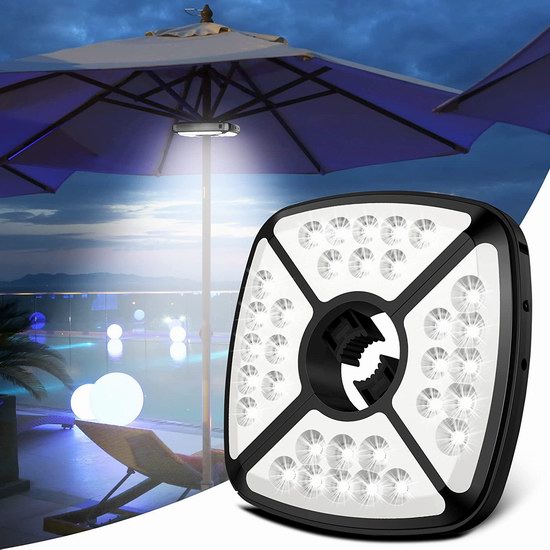  Elocupwe 32 LED 可充电 庭院遮阳伞专用照明灯4.5折 13.49加元！