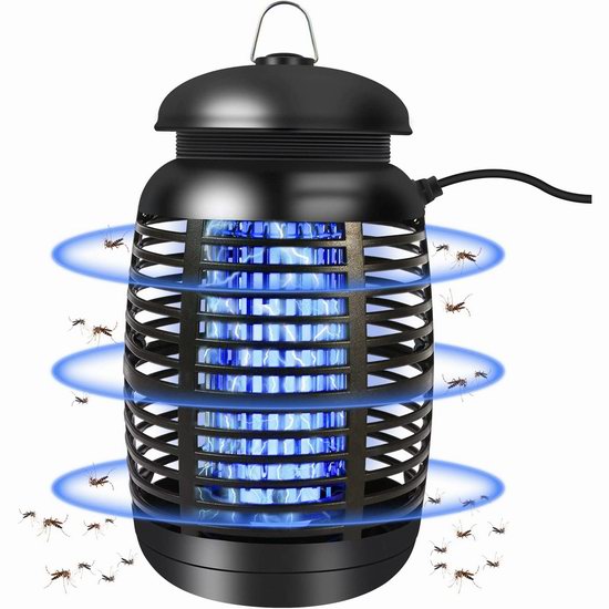  Jupupoxo 4000V大功率 室内室外两用 灭杀蚊蝇飞虫 强力灭蚊灯5.2折 29加元！