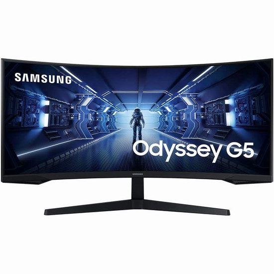  近史低价！Samsung 三星 34英寸 Odyssey G5 165Hz 曲面屏电竞显示器5.6折 389.99加元包邮！