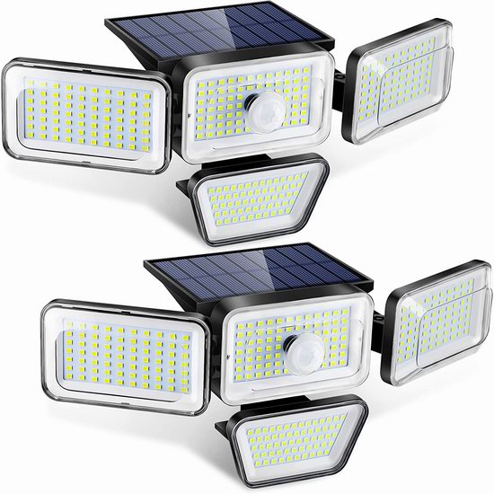 WOLOYHEATIE 278 LED 3000流明超亮 太阳能运动感应灯2件套 43.99加元限量特卖并包邮！