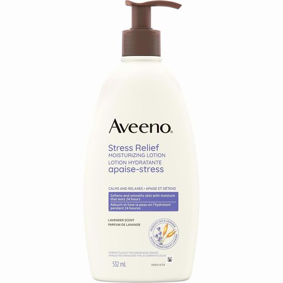  Aveeno Stress Relief燕麦保湿乳液（532毫升）6.4折 8.52加元！
