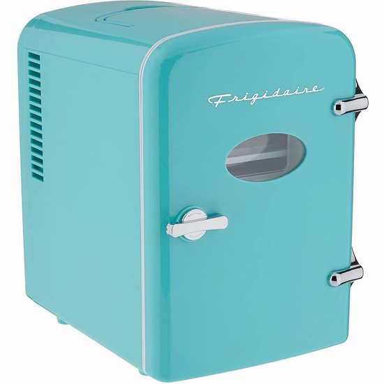  近史低价！RCA RMIS129-BLUE 迷你复古制冷冰箱5.8折 43.85加元包邮！