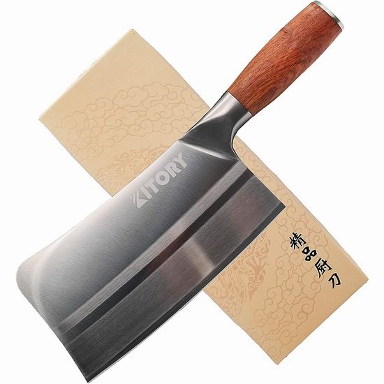  历史新低！Kitory 7英寸中式传统厨师刀/菜刀/斩切刀5折 25加元！