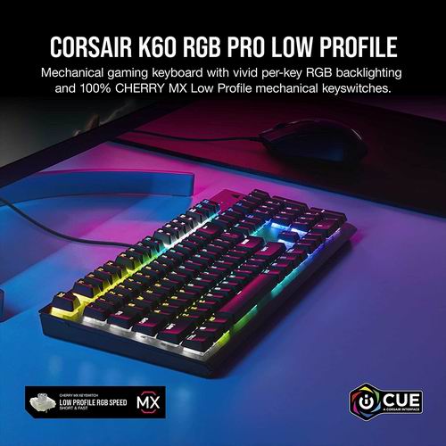  史低价！Corsair K60 RGB Pro机械游戏键盘5.3折 78.98加元（原价 149.99加元）