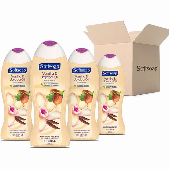  Bug白菜！历史新低！Softsoap 保湿沐浴露（591毫升 x 4瓶）2.4折 4.47加元！