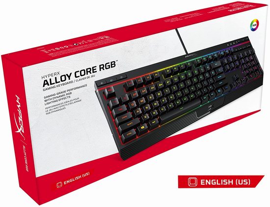 历史最低价！HyperX Alloy Core RGB 薄膜游戏键盘5折 34.99加元！