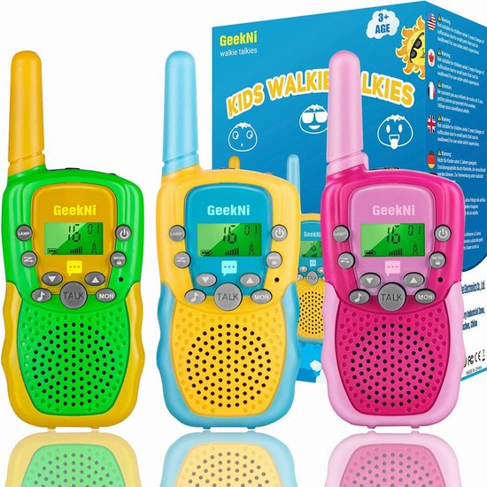  GeekNi 3公里 儿童远距离无线手台对讲机3件套5.3折 23.99加元包邮！会员专享！