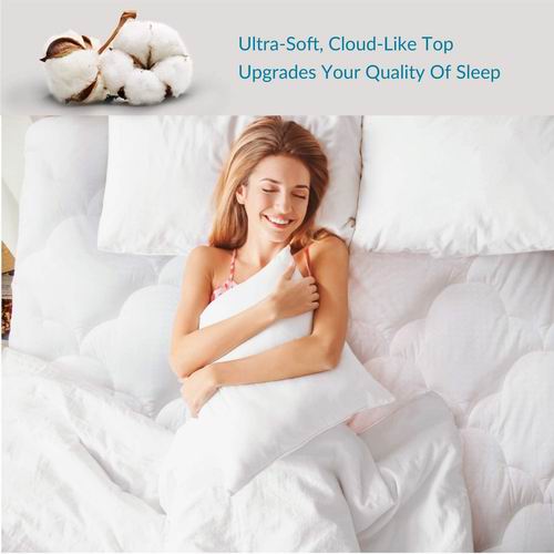  Bedsure 超柔软 防过敏 仿羽绒 Queen床垫Topper  50.39加元（原价 64.99加元）