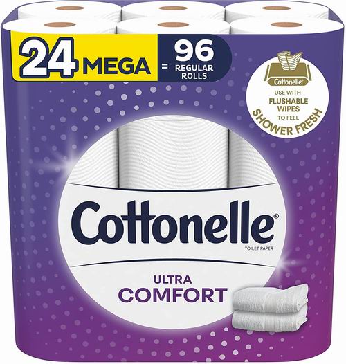  Cottonelle Ultra Clean 24卷卫生纸 17.32加元（原价 24.99加元）！相当于96卷卫生纸！