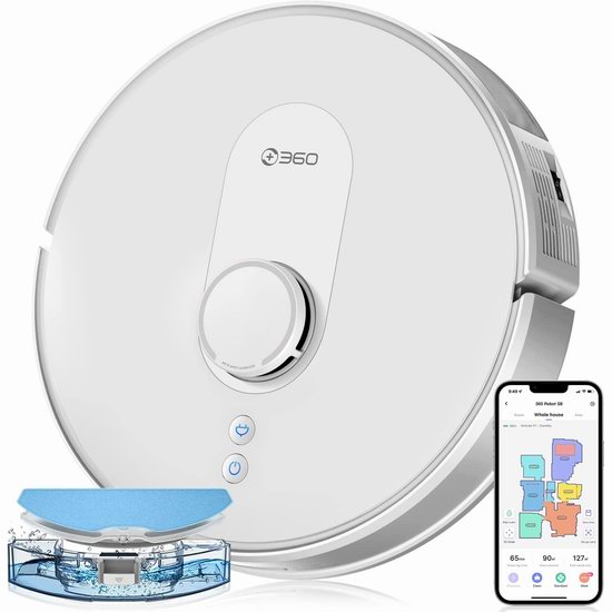  历史新低！360 S8 激光导航 扫拖一体 智能扫地机器人4.6折 218.99加元包邮！