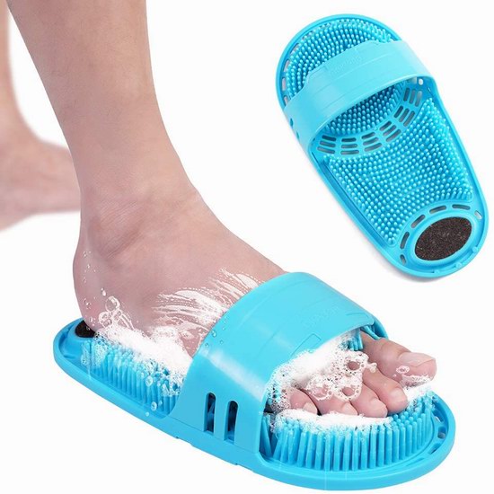  历史新低！Meidong 硅胶按摩去角质 懒人洗脚鞋7.3折 18.89加元！