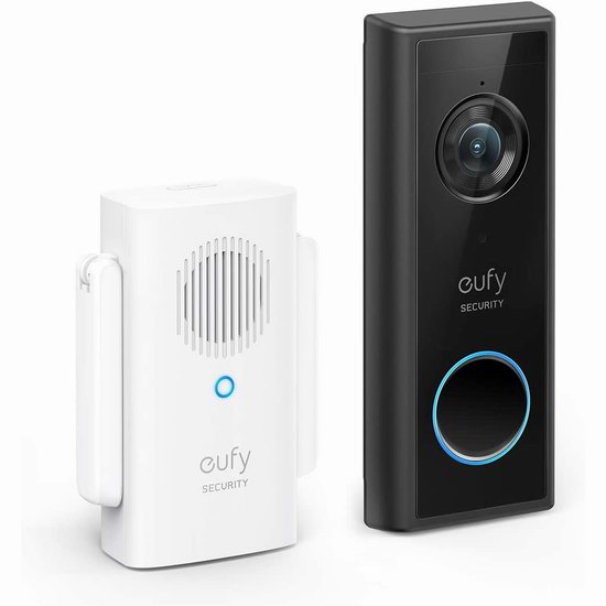  历史新低！eufy Security 1080P全高清 Wifi 无绳智能可视门铃5折 99.99加元包邮！续航120天、无需月费！