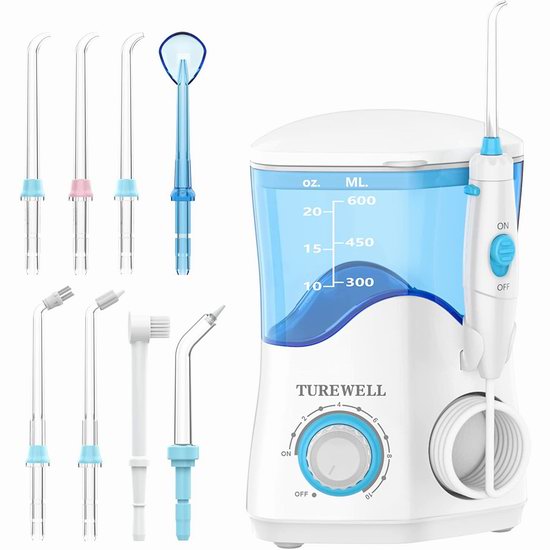  TUREWELL 600ml 家用电动冲牙器/水牙线 35.99加元（原价 52.99加元）+包邮！2色可选！