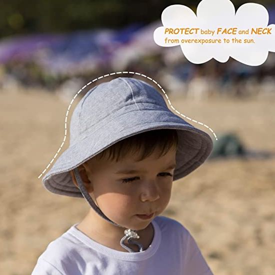  FURTALK UPF 50+防晒 棉制儿童帽子（0-5岁）4.2折 14.99加元！7色可选！