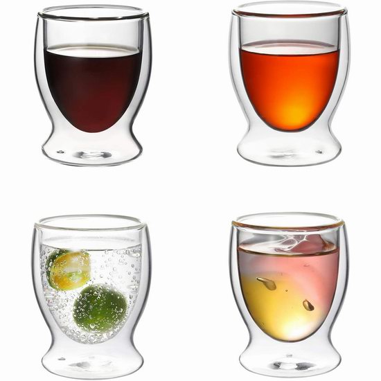  历史新低！VEVOK CHEF 双层保温玻璃杯2-4件套4.6折 11.99加元！3款可选！