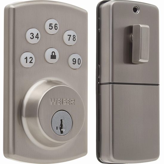  Weiser Powerbolt 2.0 SmartKey 电子密码门锁5.3折 74.17加元包邮！