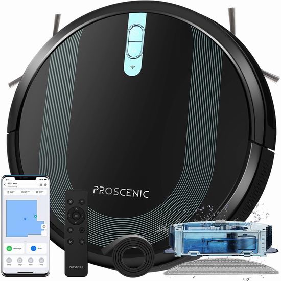  白菜价！历史新低！Proscenic 浦桑尼克 850T Wi-Fi 3000Pa超强吸力 拖吸一体 智能扫地机器人2.1折 149.99加元包邮！