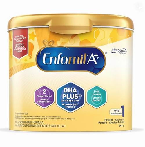  儿科医生推荐：Enfamil A+ 1段 含Omega-3 婴儿配方奶粉 37.04加元（原价 43.47加元）