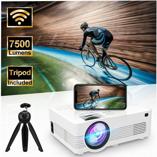  历史新低！QQK 原生720P 7500流明 WiFi无线 家庭影院投影仪3.6折 57.99加元包邮！送迷你三脚架！