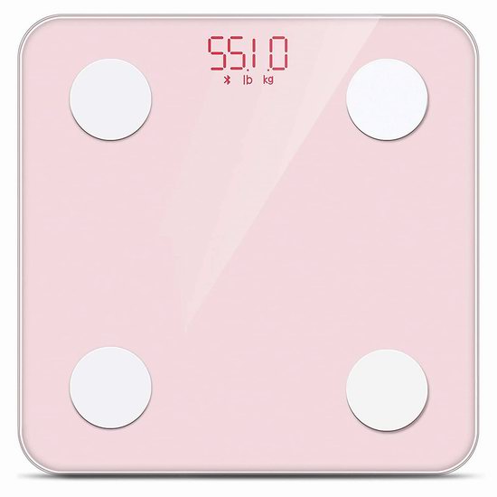  历史新低！ORYOHA 粉色高颜值 智能蓝牙无线 体脂/体重秤5折 19.99加元！