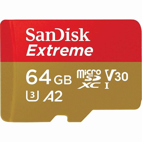  历史新低！SanDisk 闪迪 Extreme 64GB microSD储存卡 12.8加元！
