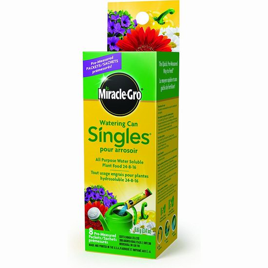  Miracle-Gro 水溶性植物复合肥料8件套5折 2加元！