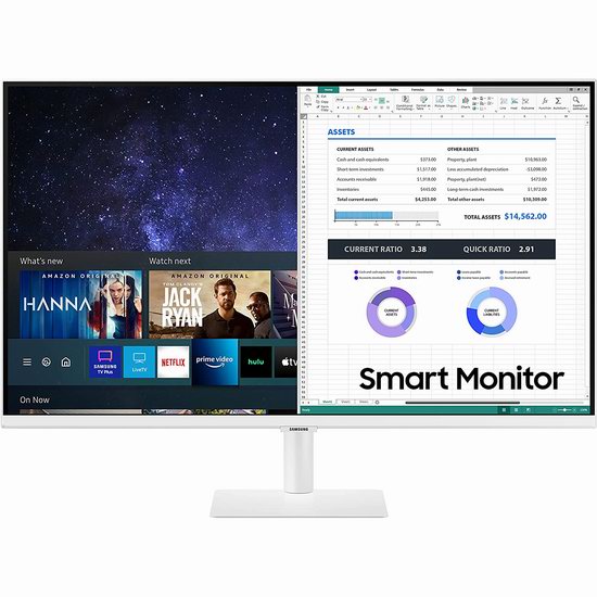  历史新低！SAMSUNG 三星 M50B 27英寸 FHD 二合一 智能电视/显示器5.6折 198加元包邮！带Office 365套件！