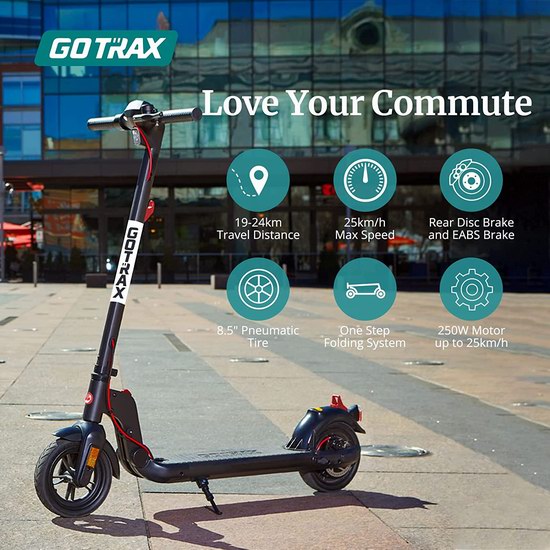  历史新低！Gotrax Apex XL 24公里续航 可折叠 通勤电动滑板车8.5折 492.99加元包邮！