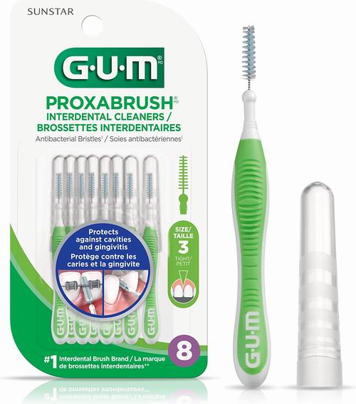  GUM Proxabrush 牙间刷/牙缝刷8支 去除牙菌斑  3.99加元（原价 5.49加元）