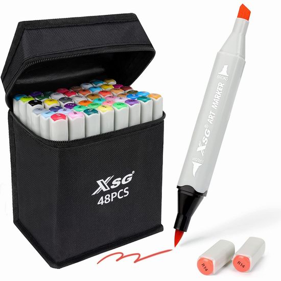  XSG 双头彩色马克笔48色超值装4.7折 18.99加元包邮！