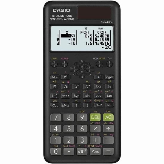 历史新低！Casio fx-300ESPLUS2 卡西欧 第二代太阳能 标准科学计算器4.7折 13.98加元！
