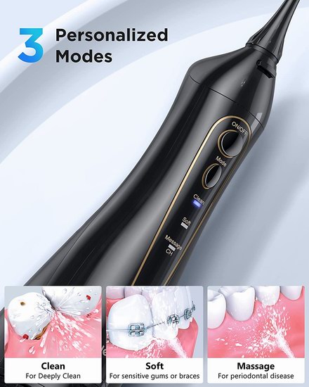 Gurris 充电式强力脉冲口腔冲牙器/水牙线+电动牙刷4.7折 29.19加元包邮！