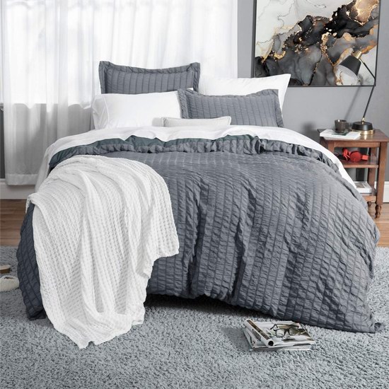  历史新低！Bedsure 时尚泡泡纱 Twin/Queen/King 被套3件套 27.99-34.99加元包邮！其中Queen售价30.09加元！