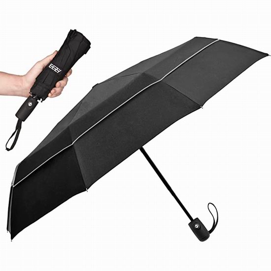  历史新低！EEZ-Y 双层抗风 速干面料 折叠雨伞4.4折 11.99加元！2色可选！