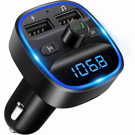  LENCENT 无线蓝牙车载FM调频转换器+免提电话+USB快充5.8折 12.7加元限量特卖！