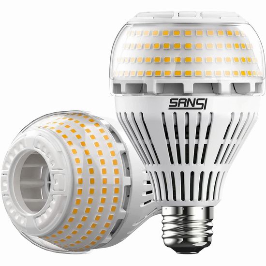  白菜价！SANSI 三思 200瓦等效 超亮 A21 LED节能灯2件套2.6折 16.8加元包邮！2色温可选！会员专享！