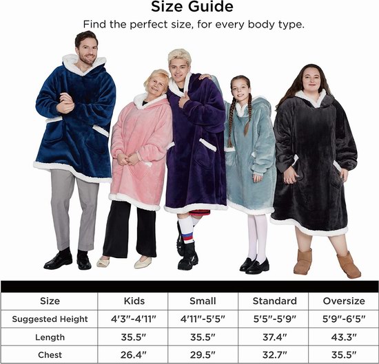 历史新低！Bedsure 儿童/标准/加大 御寒神器 可穿戴式 法兰绒毛毯/连帽衫5.5折 19.79-28.79加元包邮！3色可选！