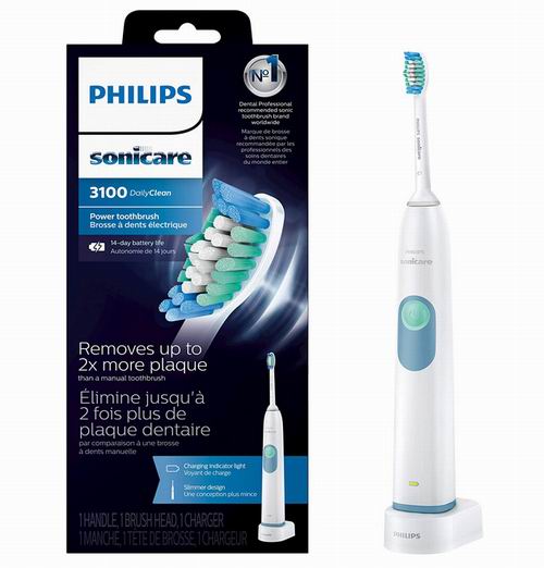  Philips 飞利浦 HX6211/55 Sonicare DailyClean 3100 声波电动牙刷 34.95加元包邮！会员专享！