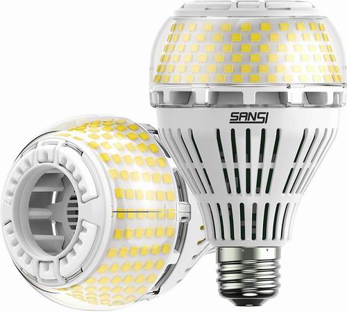  白菜价！SANSI 三思 250瓦等效 超亮 A21 LED节能灯2件套2.4折 13.56加元！2色可选！