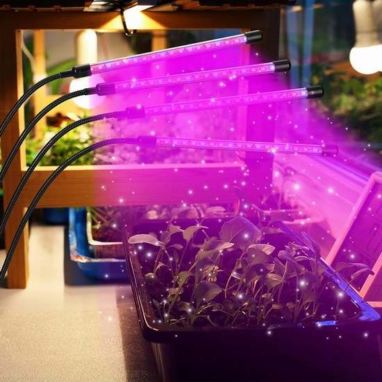 历史新低！Lomotech 72 LED 4灯头 育苗神器 自动定时 LED植物生长灯4.2折 18.99加元限量特卖并包邮！