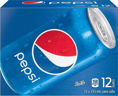  Pepsi 百事可乐饮料355毫升×12罐 6.15加元！多种口味可选！