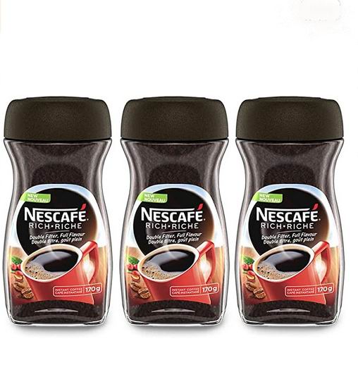  NESCAFÉ Rich 深烤速溶咖啡170克×3罐 13.32加元（原价 22.47加元）