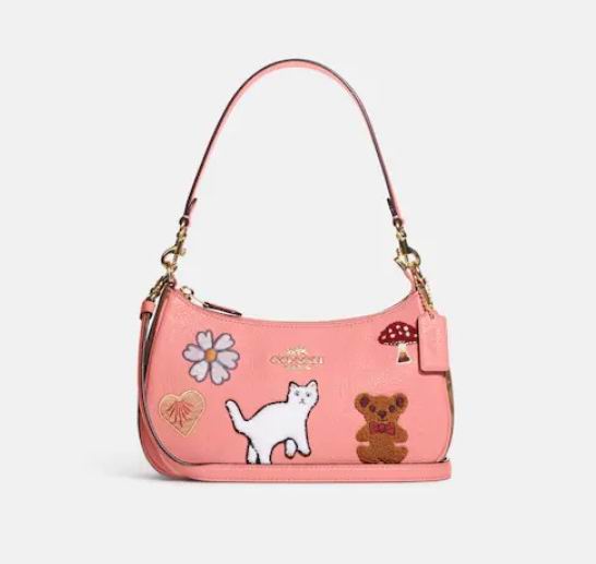  Coach Teri 动物刺绣腋下包 128.4加元（原价 428加元）